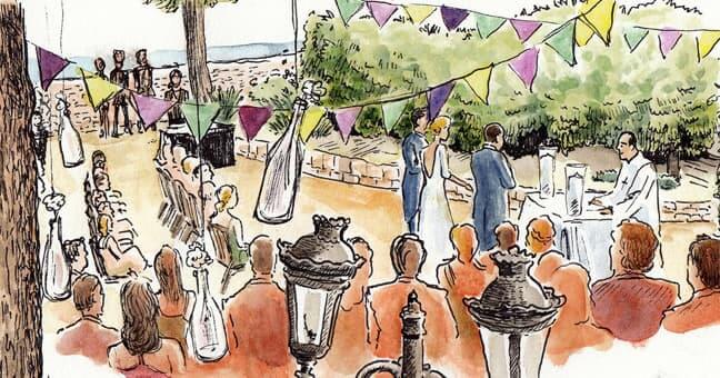 Nova moda: retratar o casamento em aguarela