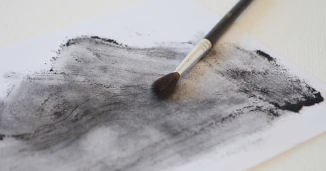 Como pintar com pó de grafite